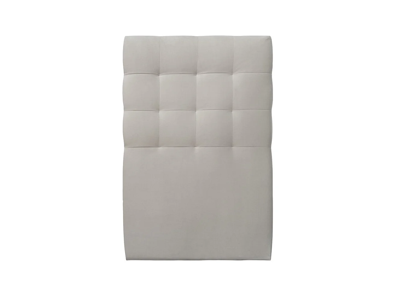 Tete de lit Capitonnée Velours Gris clair L 90 cm - Ep 10 cm rembourré