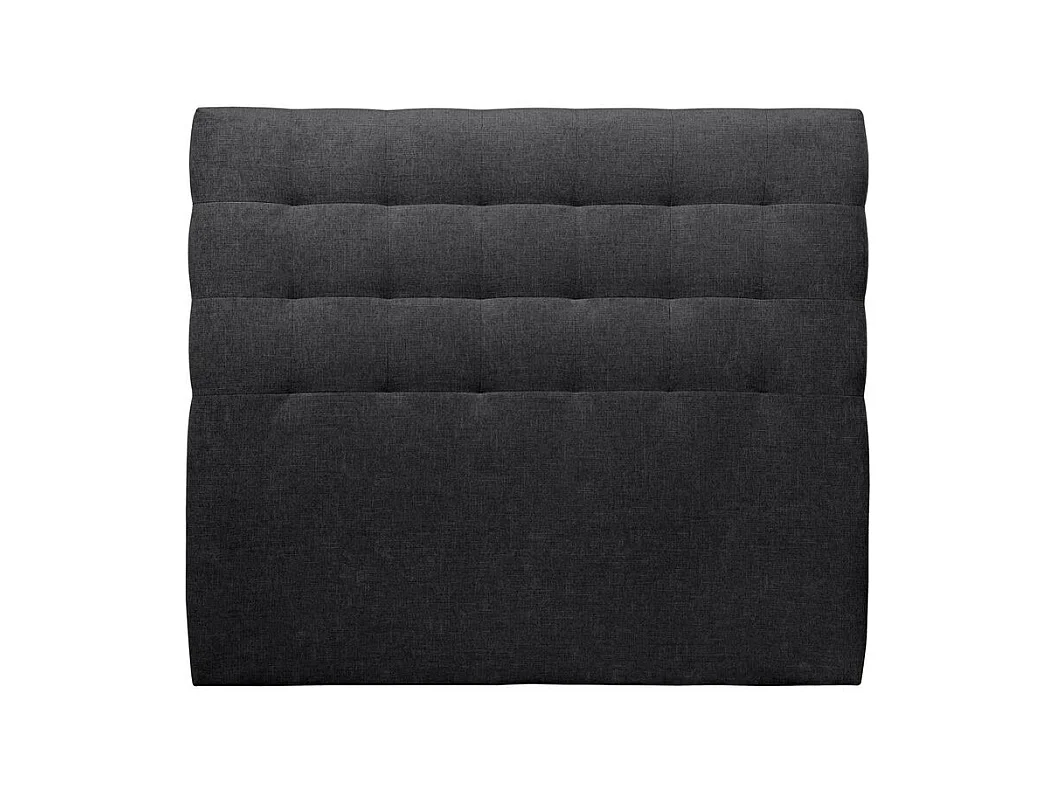 Tete de lit Capitonnée Tissu Noir L 180 cm - Ep 10 cm rembourré