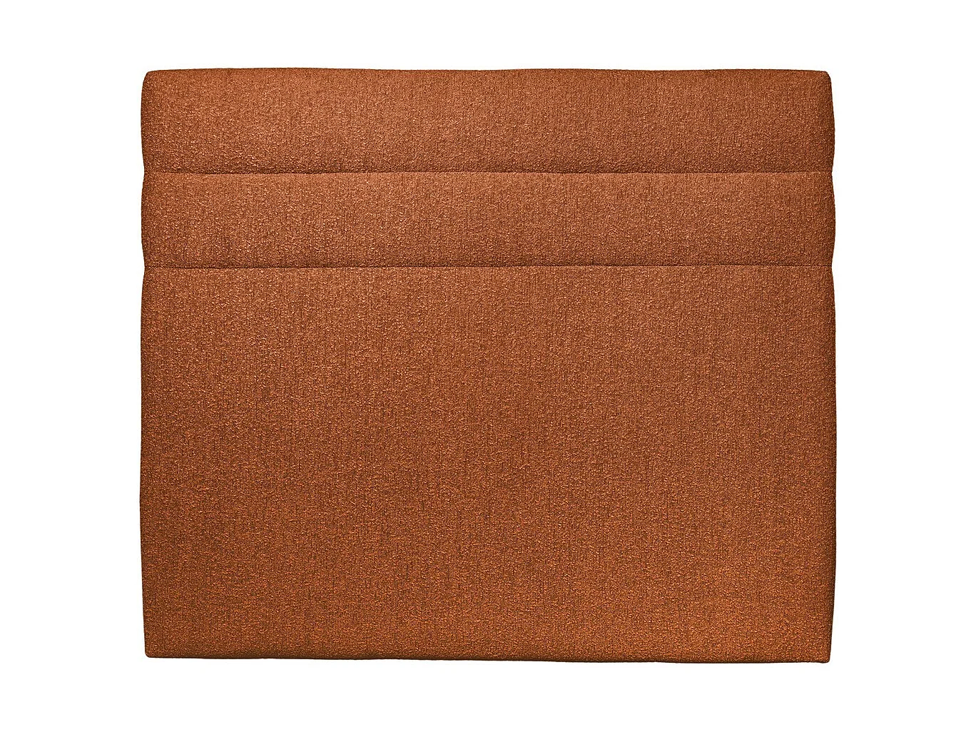 Tete de lit Lignes Bouclette Terracotta L 200 cm - Ep 10 cm rembourré