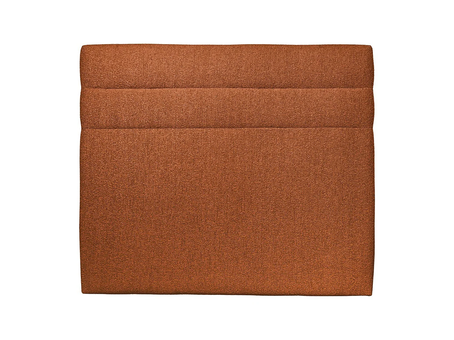 Tete de lit Lignes Bouclette Terracotta L 200 cm - Ep 10 cm rembourré
