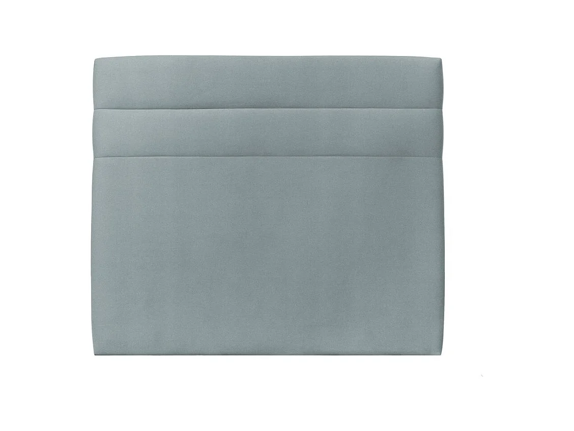 Tete de lit Lignes Velours Gris bleuté L 200 cm - Ep 10 cm rembourré