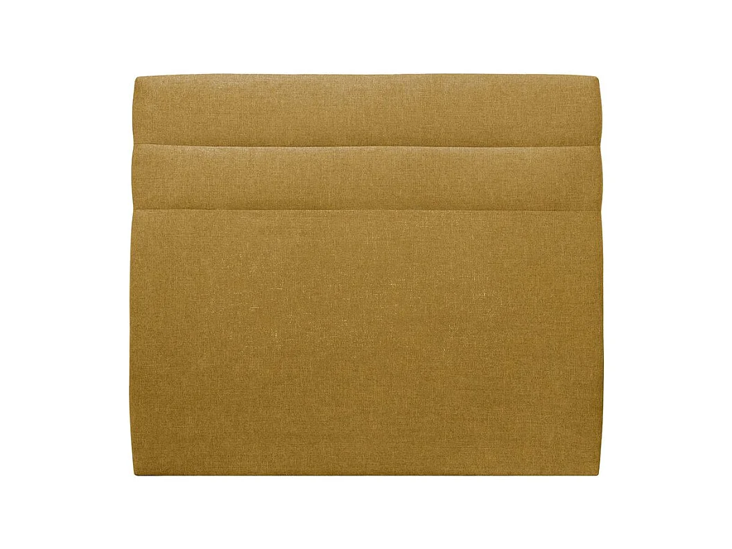 Tete de lit Lignes Tissu Jaune L 180 cm - Ep 10 cm rembourré