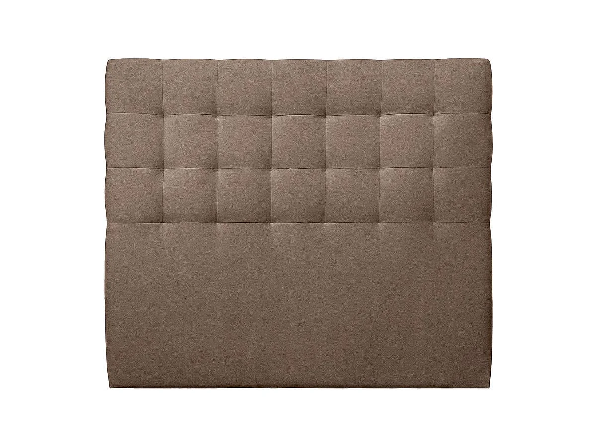Tete de lit Capitonnée Velours Taupe L 150 cm - Ep 10 cm rembourré