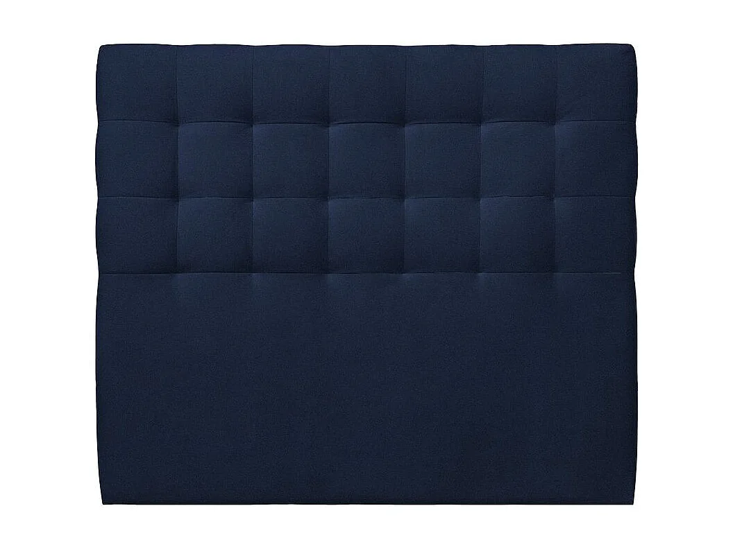 Tete de lit Capitonnée Velours Bleu L 200 cm - Ep 10 cm rembourré