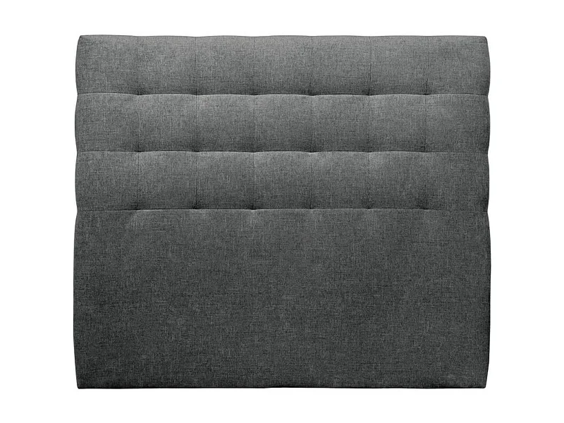 Tete de lit Capitonnée Tissu Gris anthracite L 180 cm - Ep 10 cm rembourré