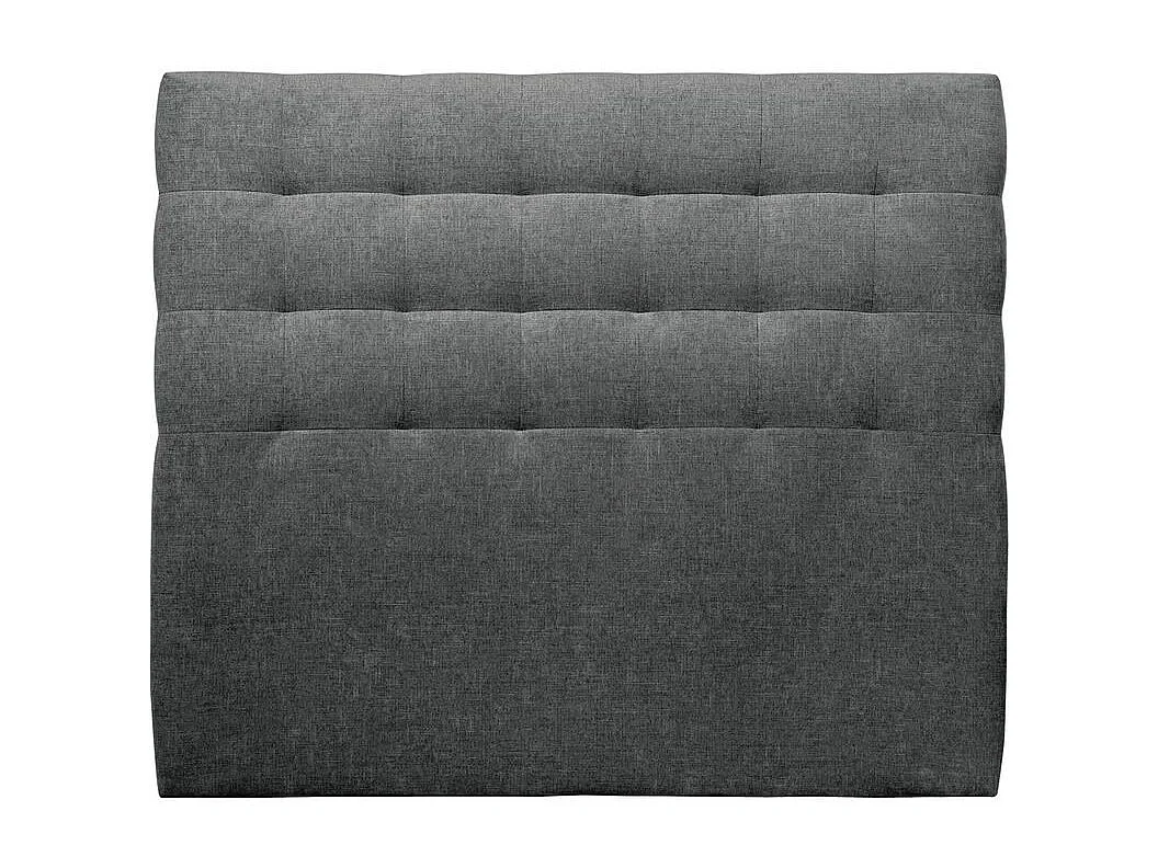 Tete de lit Capitonnée Tissu Gris anthracite L 180 cm - Ep 10 cm rembourré