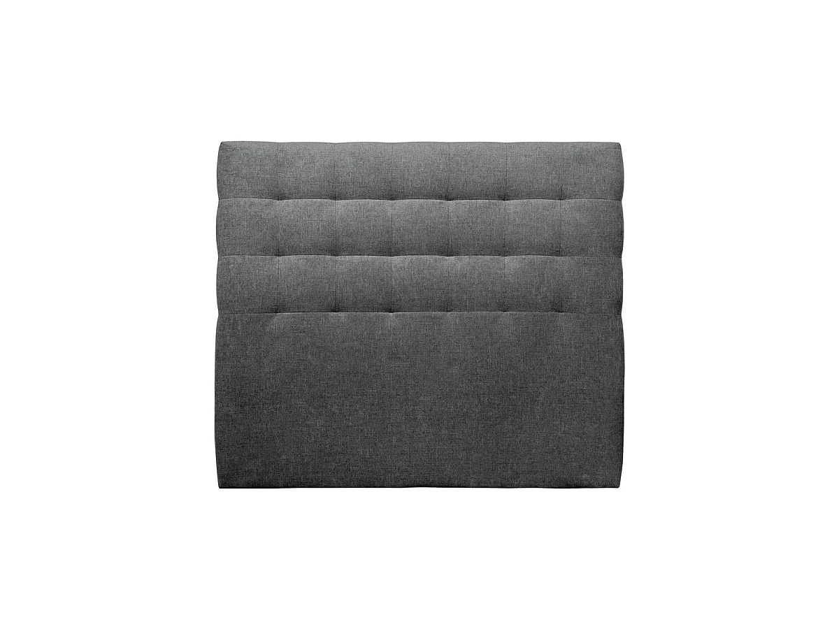 Tete de lit Capitonnée Tissu Gris anthracite L 180 cm - Ep 10 cm rembourré