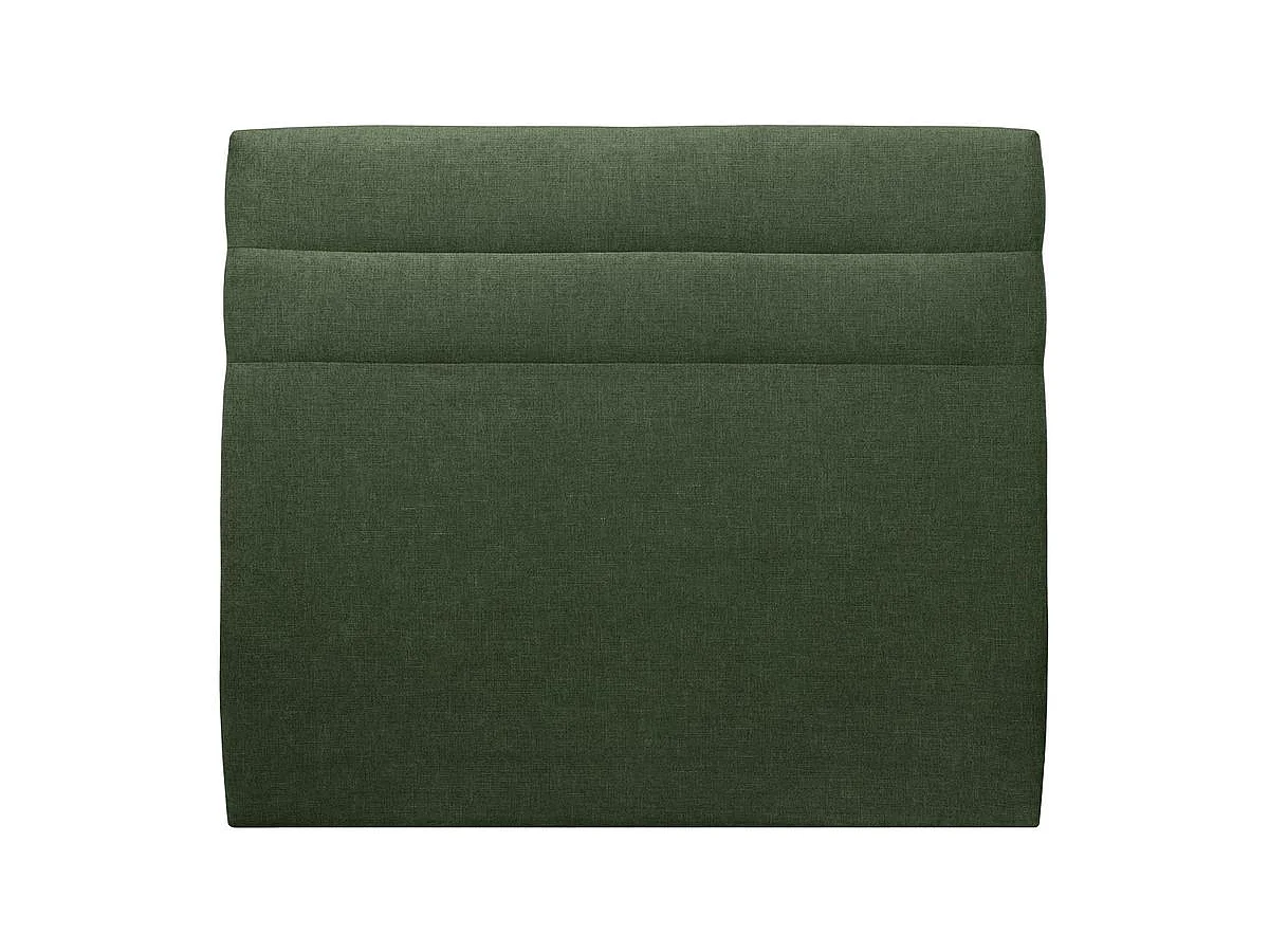 Tete de lit Lignes Tissu Vert L 180 cm - Ep 10 cm rembourré