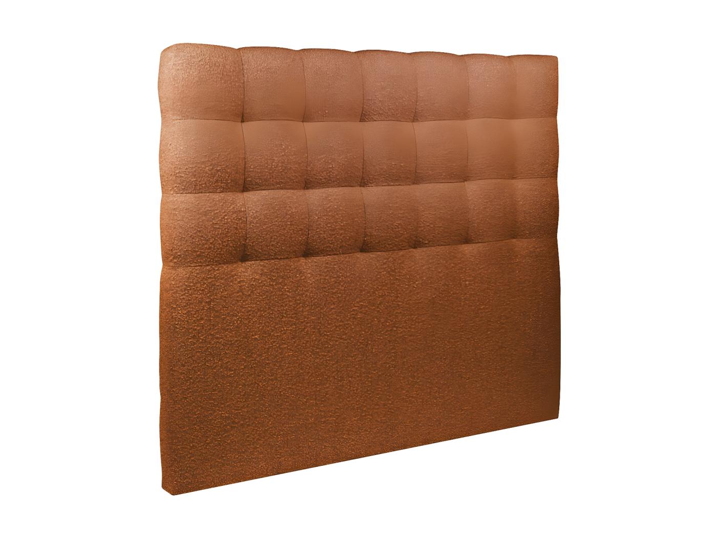 Tete de lit Capitonnée Bouclette Terracotta L 150 cm - Ep 10 cm rembourré