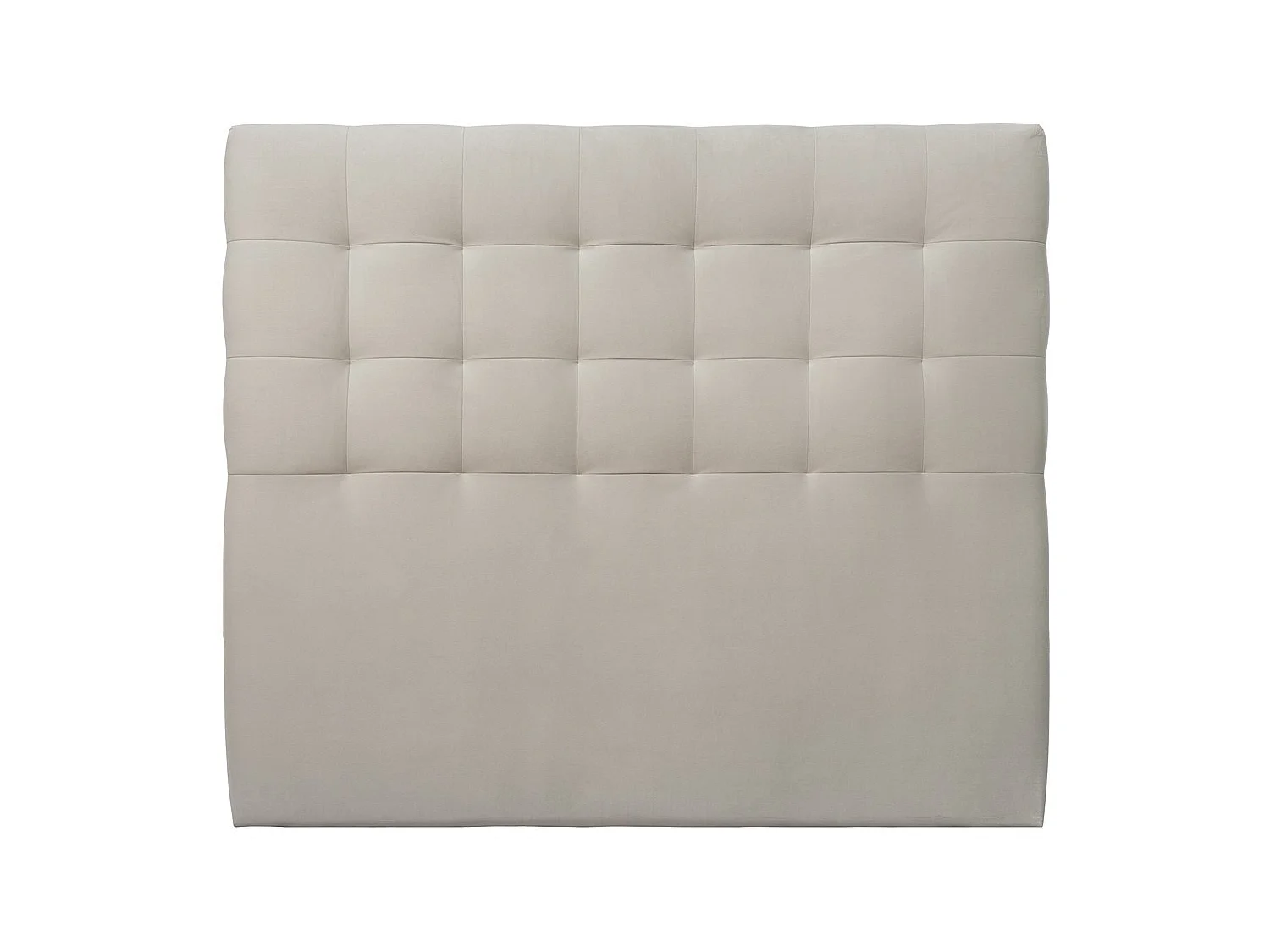 Tete de lit Capitonnée Velours Gris clair L 180 cm - Ep 10 cm rembourré