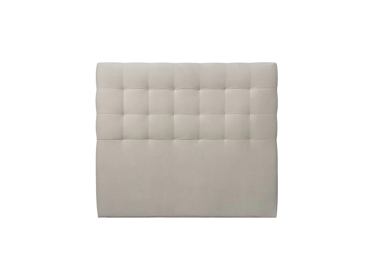 Tete de lit Capitonnée Velours Gris clair L 180 cm - Ep 10 cm rembourré