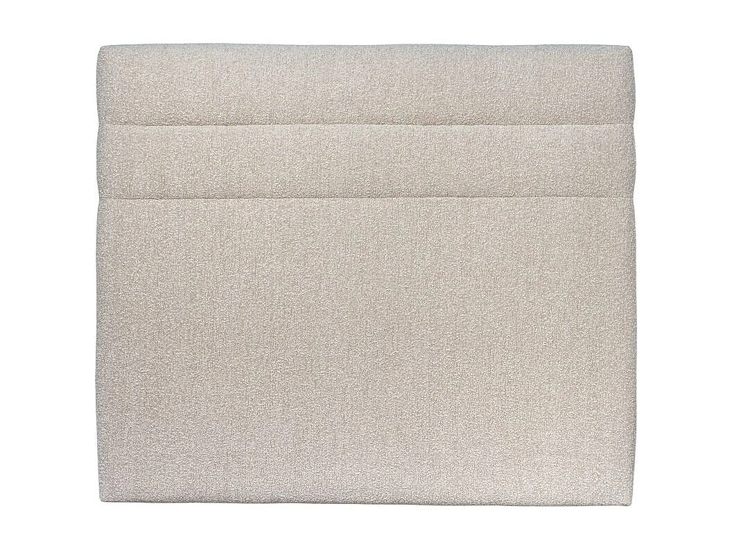 Tete de lit Lignes Bouclette Beige L 200 cm - Ep 10 cm rembourré