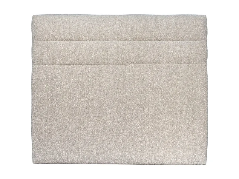Tete de lit Lignes Bouclette Beige L 200 cm - Ep 10 cm rembourré