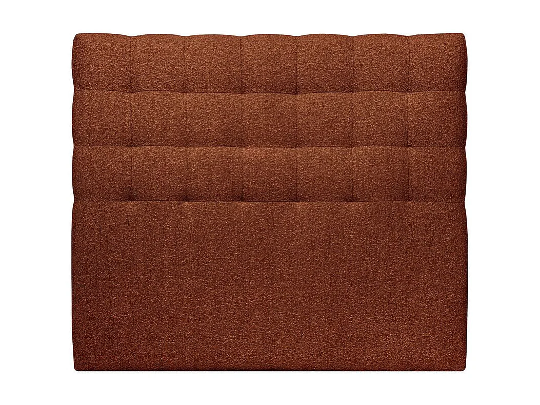 Tete de lit Capitonnée Bouclette Terracotta L 135 cm - Ep 10 cm rembourré