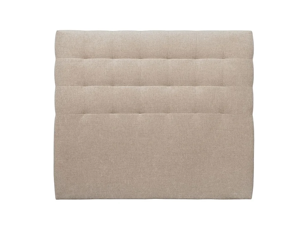 Tete de lit Capitonnée Tissu Beige brun L 160 cm - Ep 10 cm rembourré