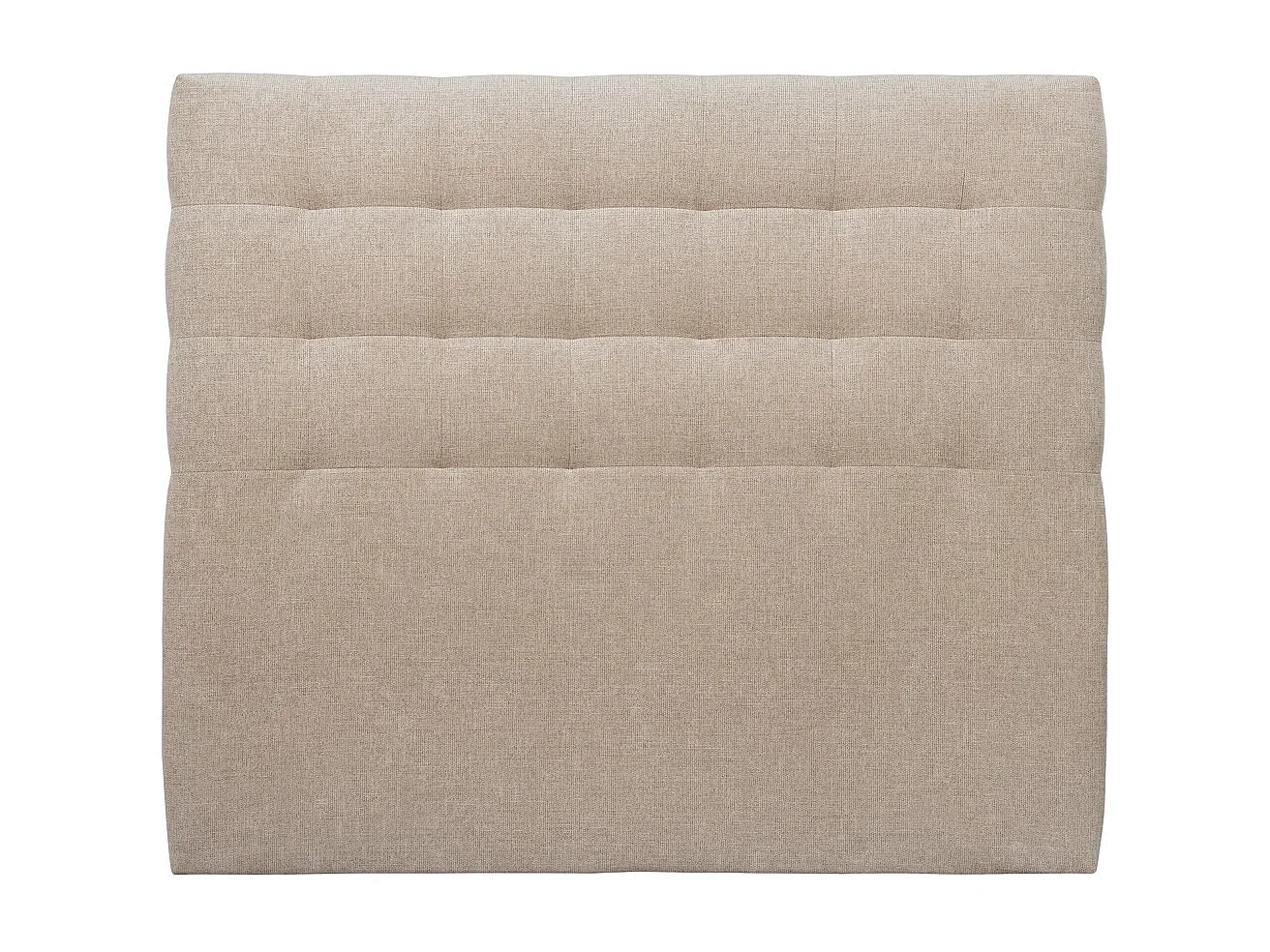 Tete de lit Capitonnée Tissu Beige brun L 160 cm - Ep 10 cm rembourré