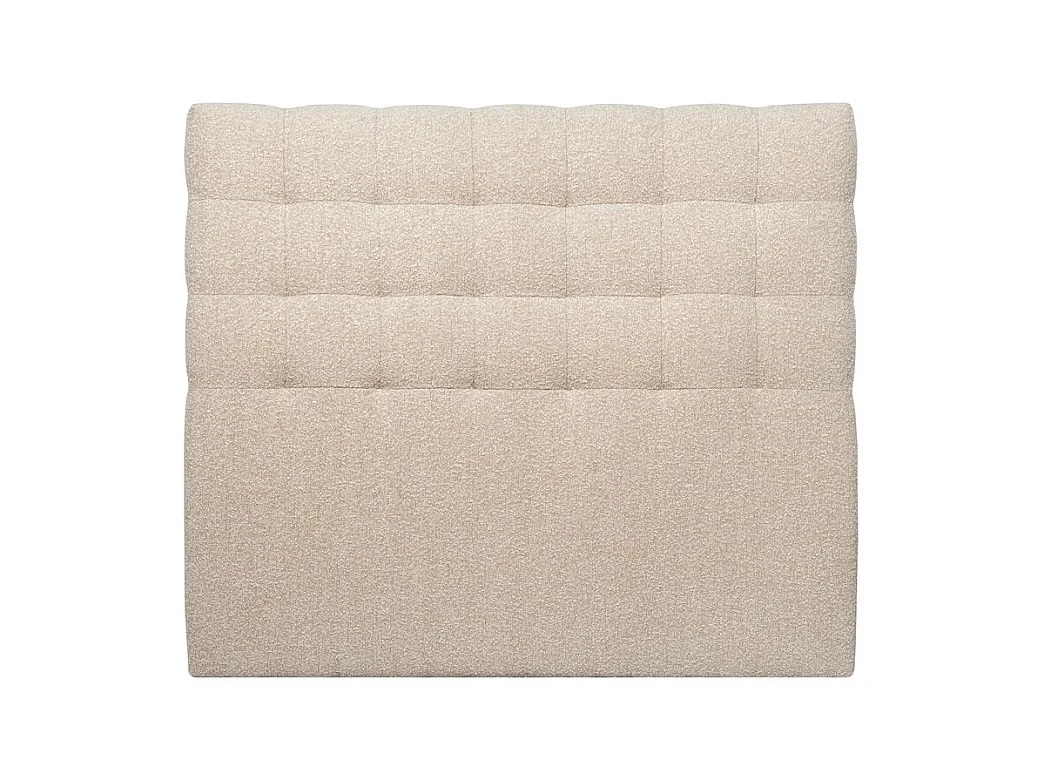 Tete de lit Capitonnée Bouclette Beige L 180 cm - Ep 10 cm rembourré