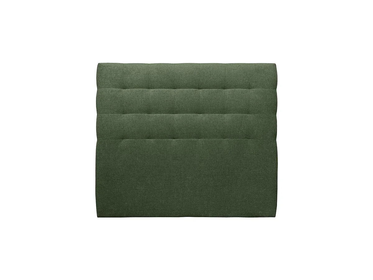 Tete de lit Capitonnée Tissu Vert L 140 cm - Ep 10 cm rembourré