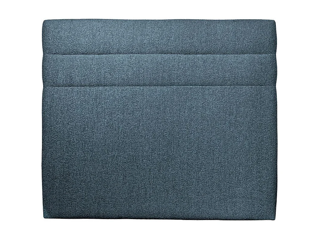 Tete de lit Lignes Bouclette Bleue L 180 cm - Ep 10 cm rembourré