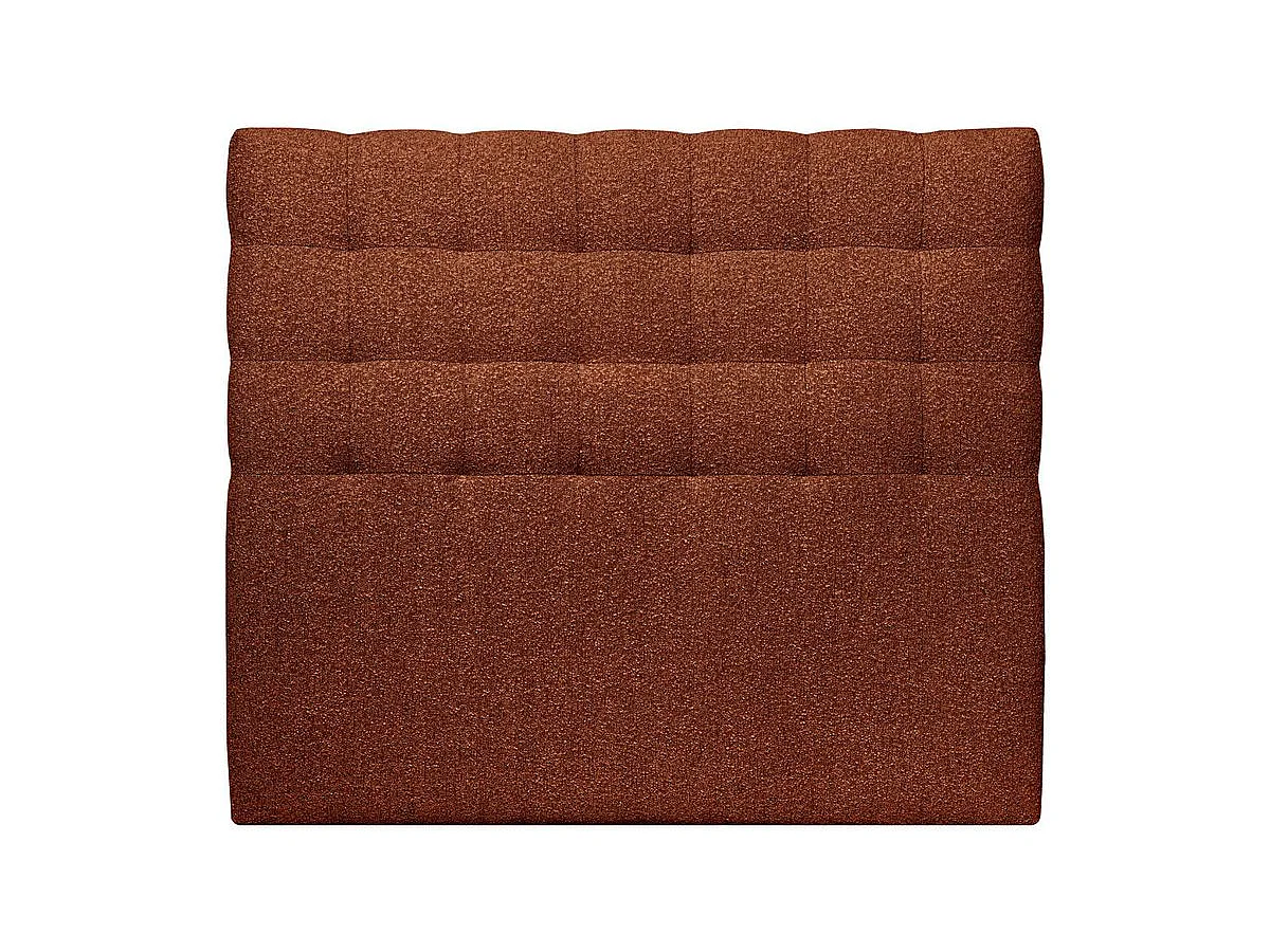 Tete de lit Capitonnée Bouclette Terracotta L 180 cm - Ep 10 cm rembourré