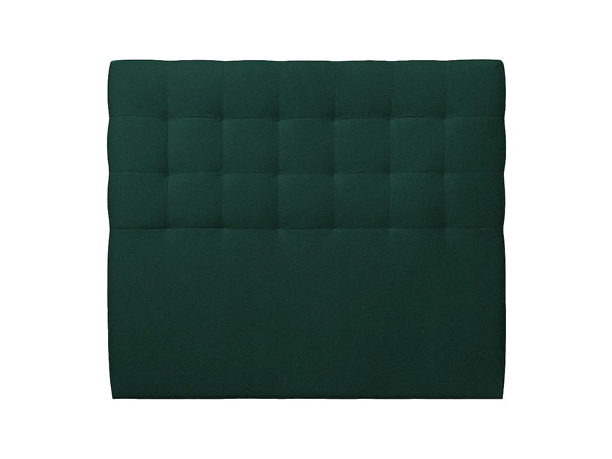 Tete de lit Capitonnée Velours Vert L 140 cm - Ep 10 cm rembourré
