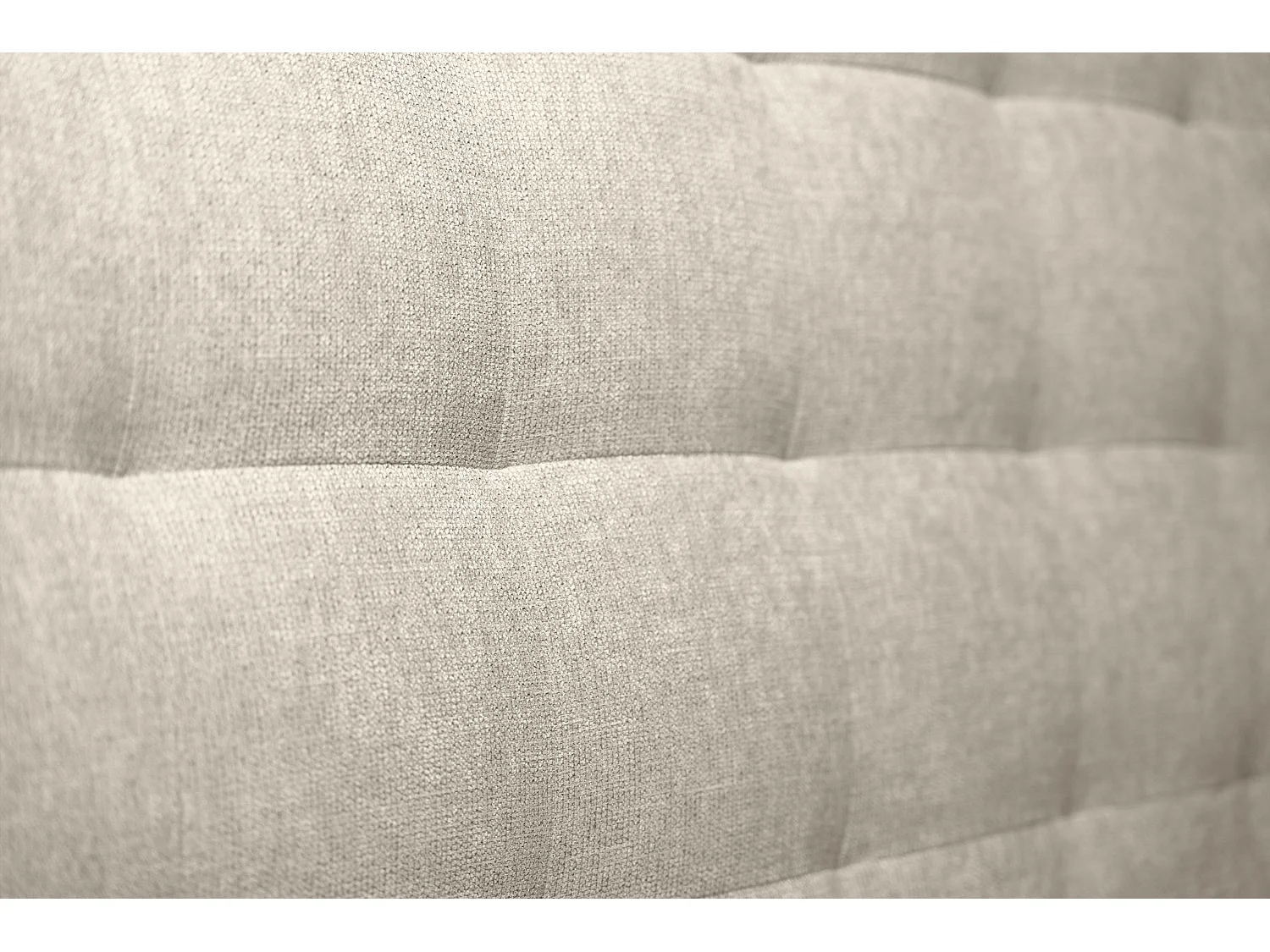 Tete de lit Capitonnée Tissu Beige clair L 90 cm - Ep 10 cm rembourré