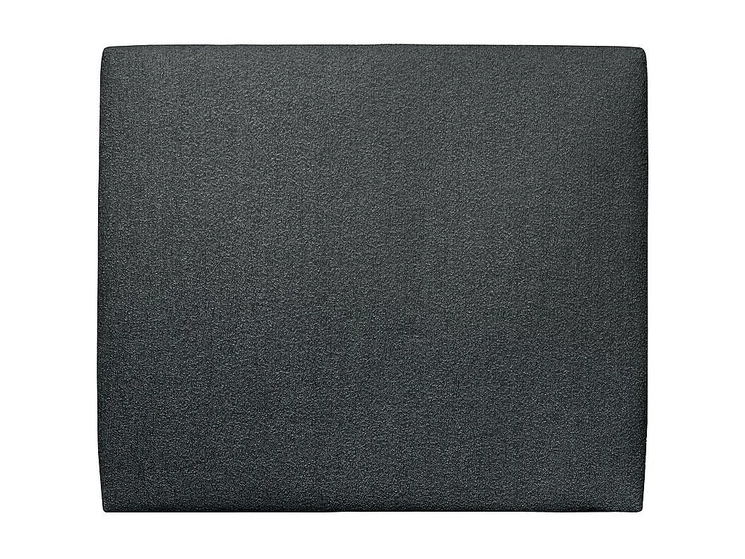 Tete de lit Tapissée Bouclette Noir L 180 cm - Ep 10 cm rembourré