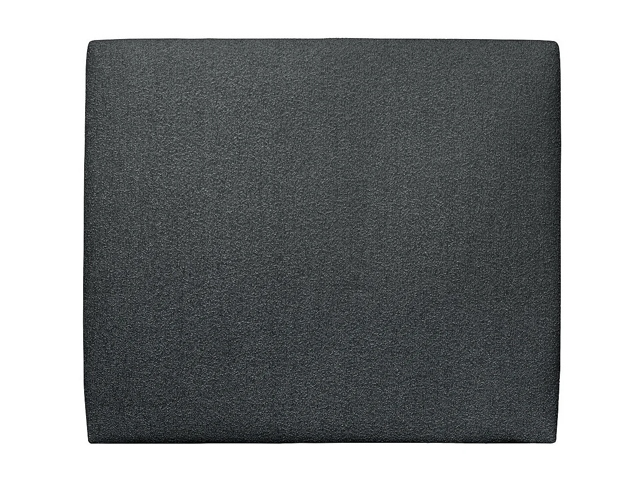 Tete de lit Tapissée Bouclette Noir L 180 cm - Ep 10 cm rembourré