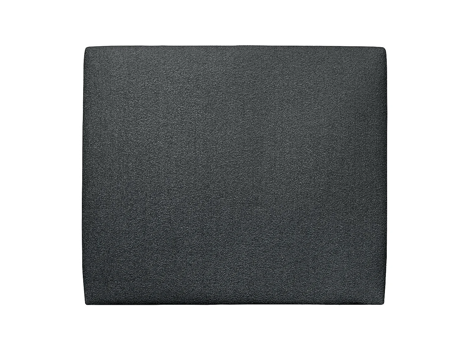 Tete de lit Tapissée Bouclette Noir L 180 cm - Ep 10 cm rembourré