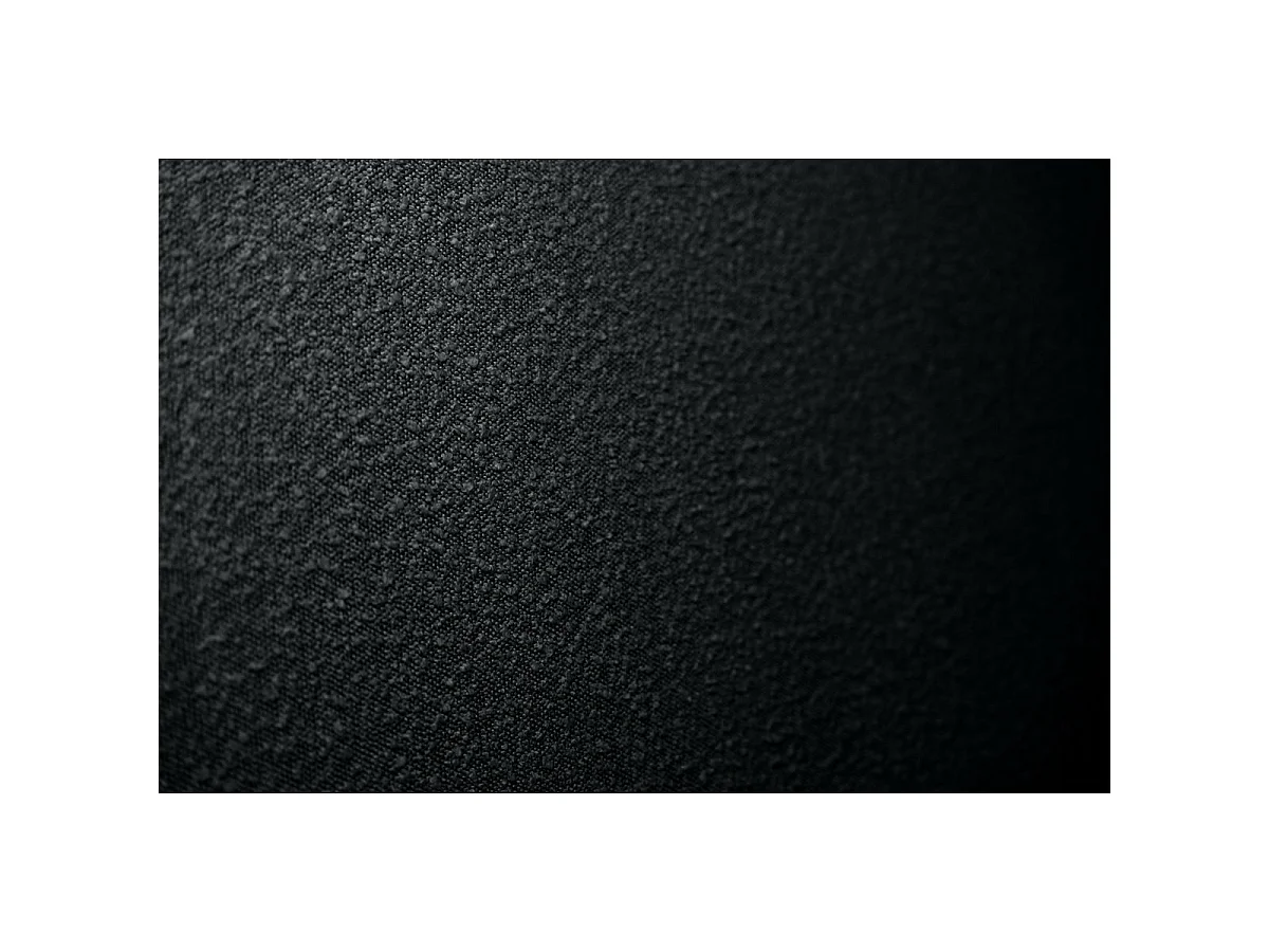 Tete de lit Tapissée Bouclette Noir L 180 cm - Ep 10 cm rembourré