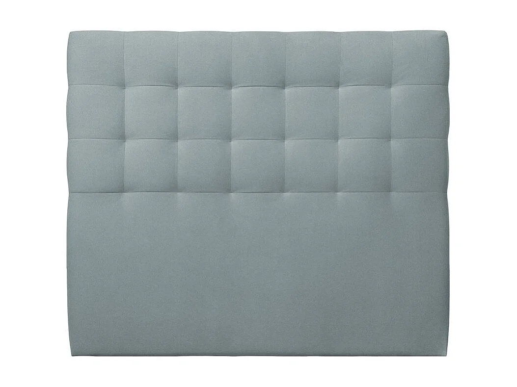 Tete de lit Capitonnée Velours Gris bleuté L 160 cm - Ep 10 cm rembourré