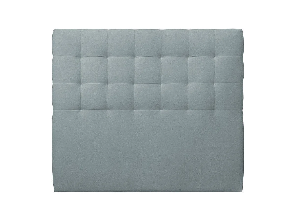 Tete de lit Capitonnée Velours Gris bleuté L 160 cm - Ep 10 cm rembourré