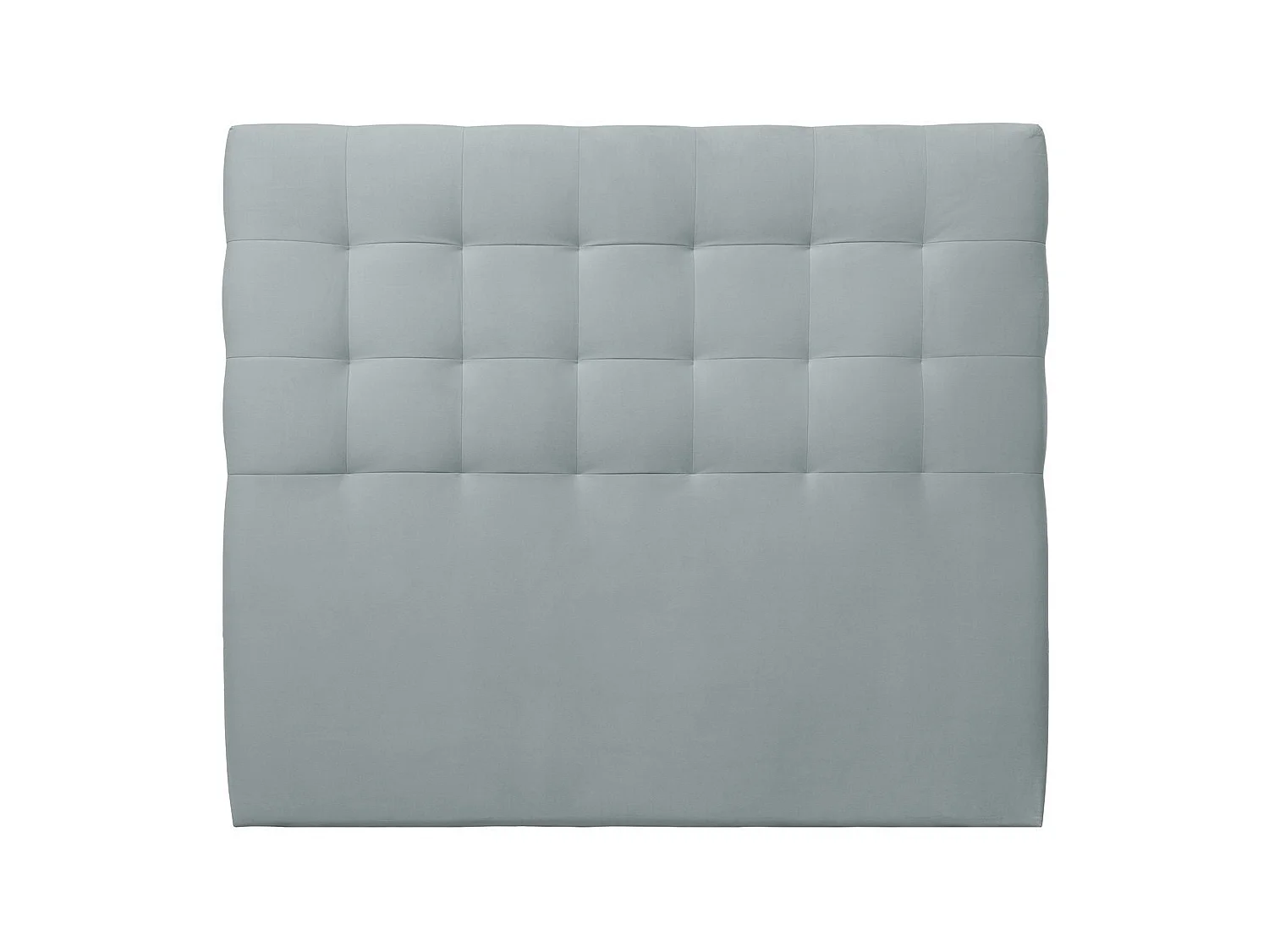 Tete de lit Capitonnée Velours Gris bleuté L 160 cm - Ep 10 cm rembourré