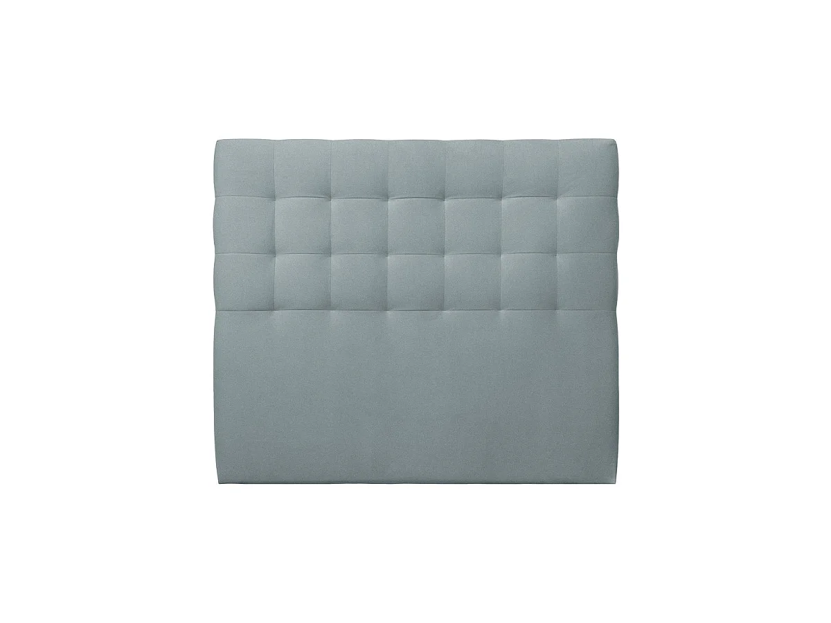 Tete de lit Capitonnée Velours Gris bleuté L 160 cm - Ep 10 cm rembourré