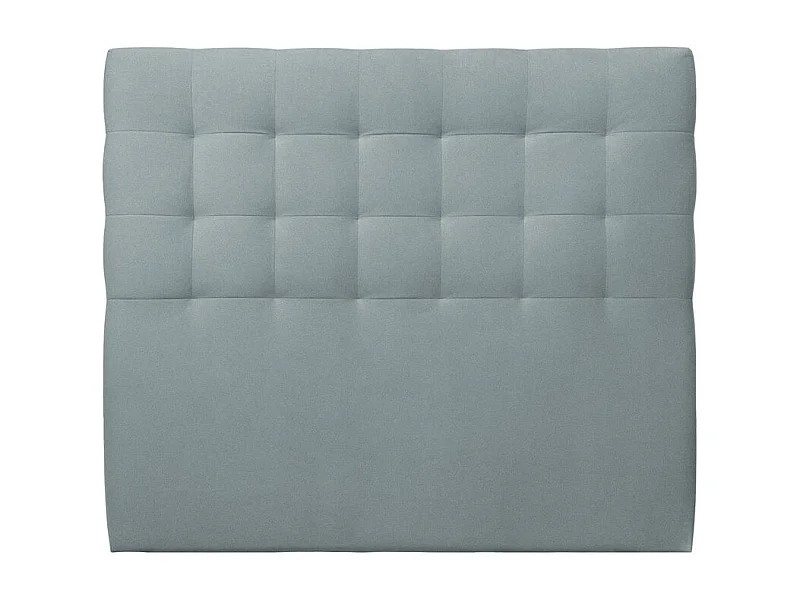 Tete de lit Capitonnée Velours Gris bleuté L 160 cm - Ep 10 cm rembourré