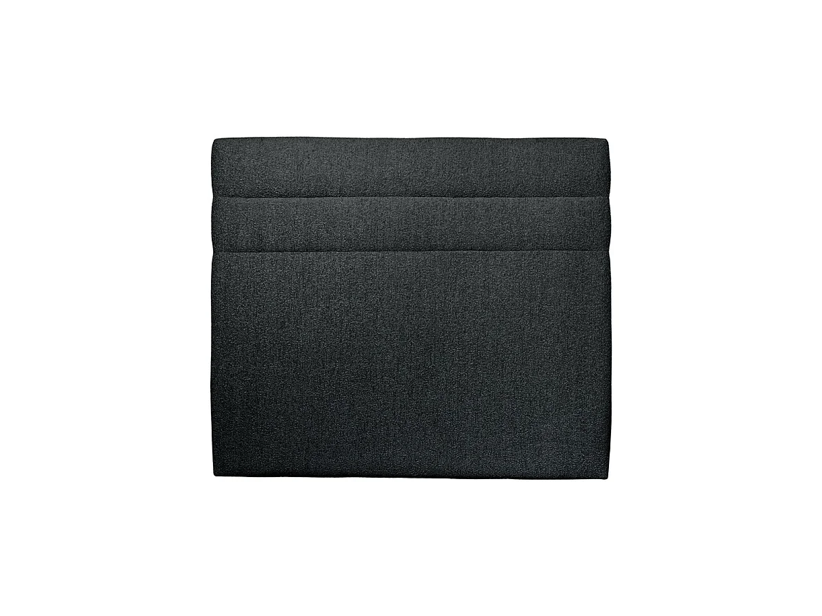 Tete de lit Lignes Bouclette Noir L 160 cm - Ep 10 cm rembourré