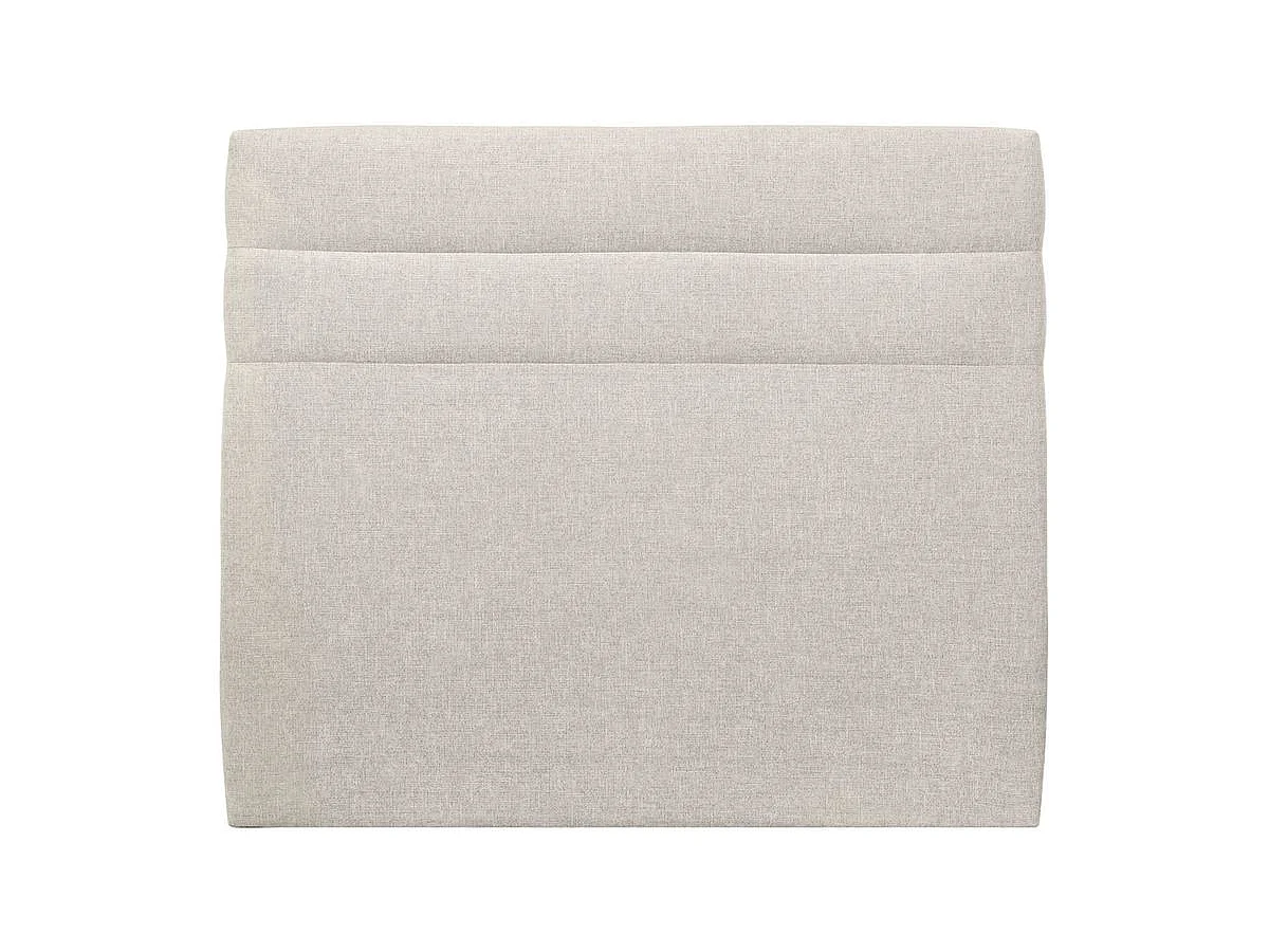 Tete de lit Lignes Tissu Beige clair L 180 cm - Ep 10 cm rembourré