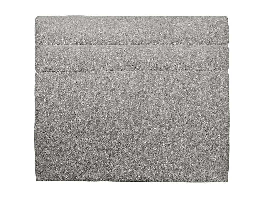 Tete de lit Lignes Bouclette Gris L 160 cm - Ep 10 cm rembourré