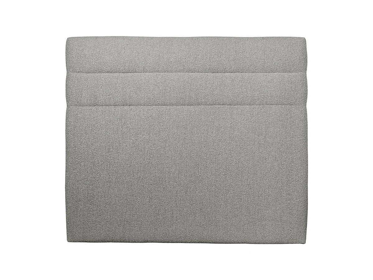 Tete de lit Lignes Bouclette Gris L 160 cm - Ep 10 cm rembourré