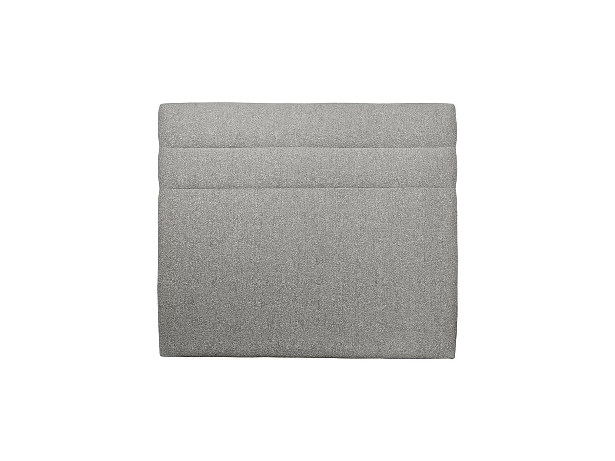 Tete de lit Lignes Bouclette Gris L 160 cm - Ep 10 cm rembourré