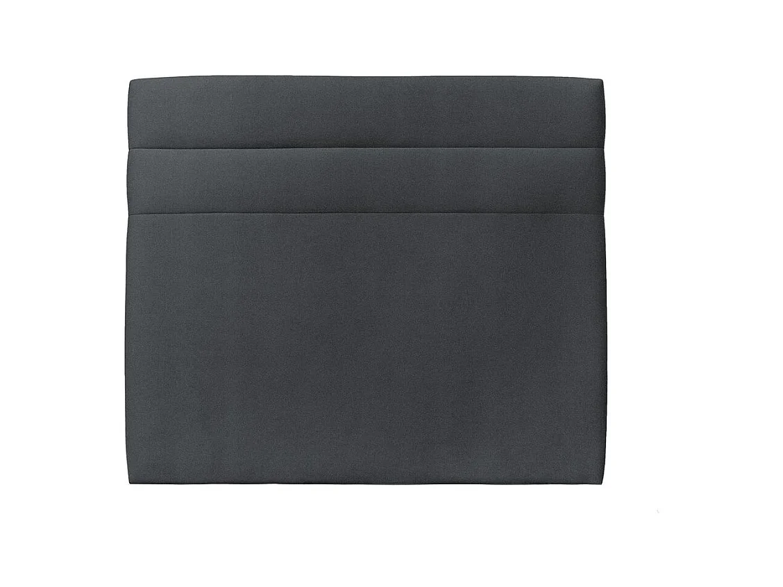 Tete de lit Lignes Velours Gris anthracite L 150 cm - Ep 10 cm rembourré