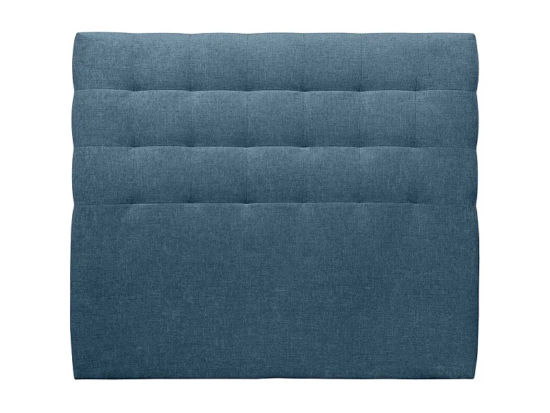 Tete de lit Capitonnée Tissu Bleu L 140 cm - Ep 10 cm rembourré