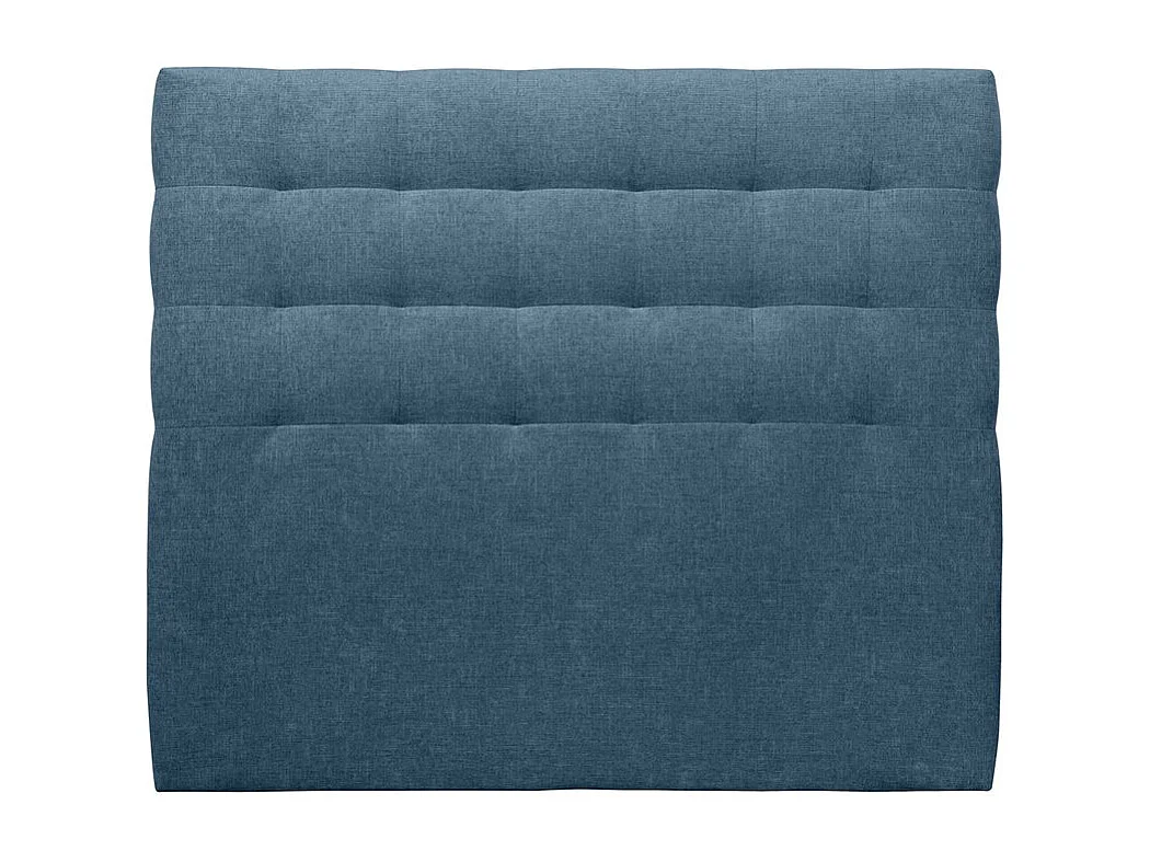 Tete de lit Capitonnée Tissu Bleu L 140 cm - Ep 10 cm rembourré