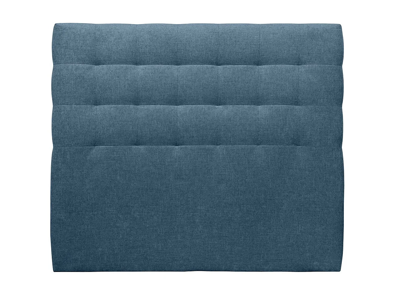 Tete de lit Capitonnée Tissu Bleu L 140 cm - Ep 10 cm rembourré