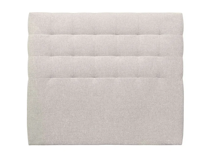 Tete de lit Capitonnée Tissu Beige clair L 200 cm - Ep 10 cm rembourré