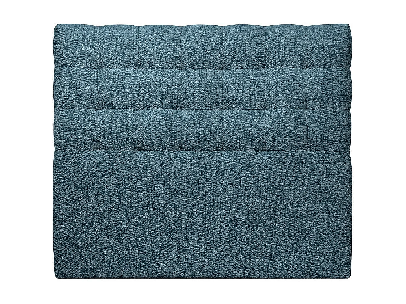 Tete de lit Capitonnée Bouclette Bleue L 200 cm - Ep 10 cm rembourré