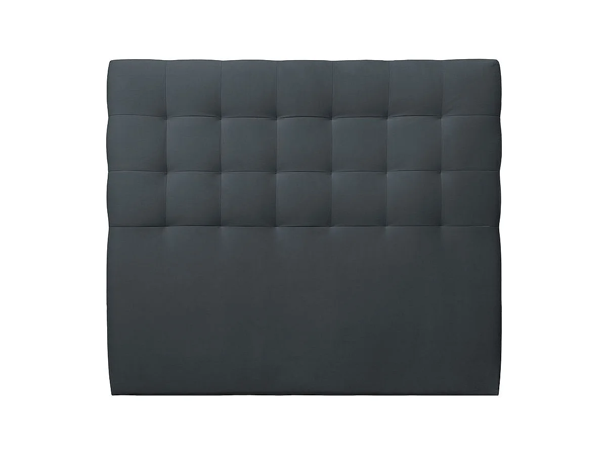 Tete de lit Capitonnée Velours Gris anthracite L 160 cm - Ep 10 cm rembourré