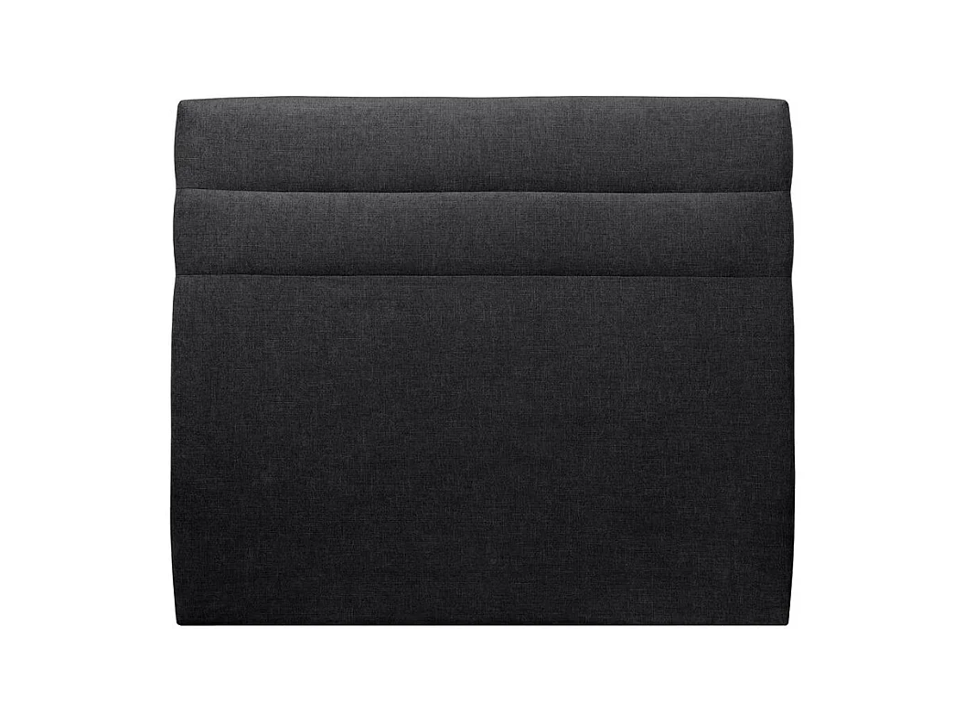 Tete de lit Lignes Tissu Noir L 135 cm - Ep 10 cm rembourré
