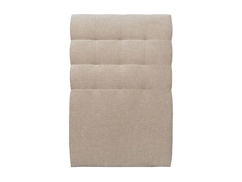 Tete de lit Capitonnée Tissu Beige brun L 90 cm - Ep 10 cm rembourré
