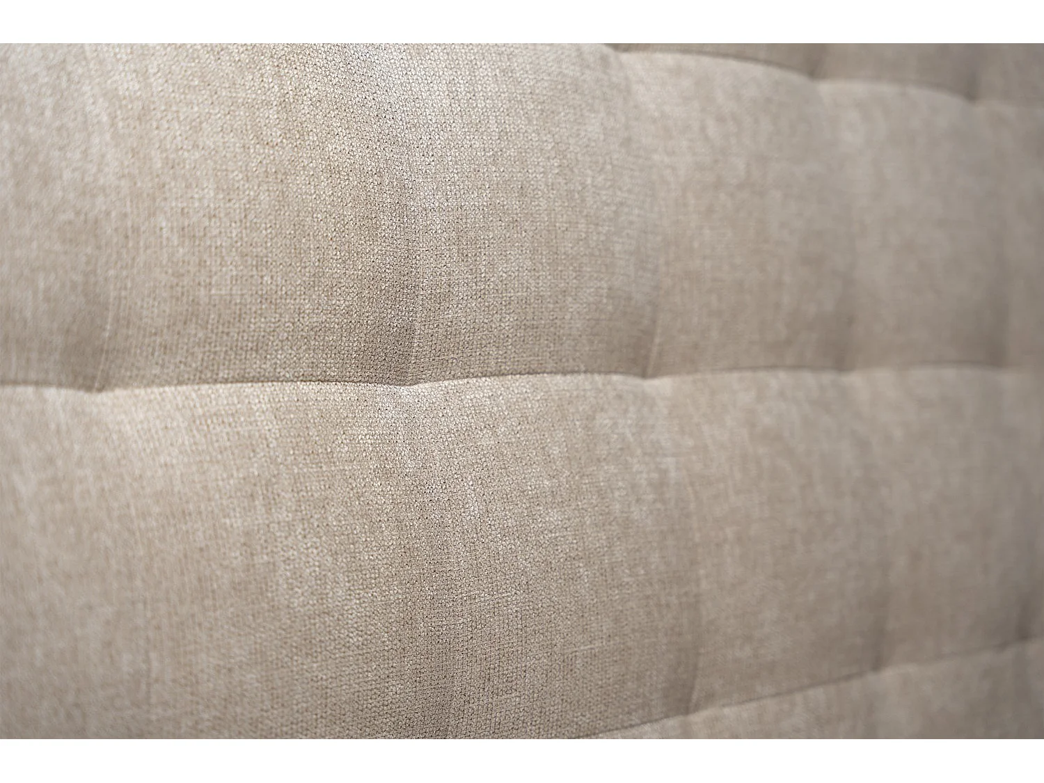 Tete de lit Capitonnée Tissu Beige brun L 90 cm - Ep 10 cm rembourré